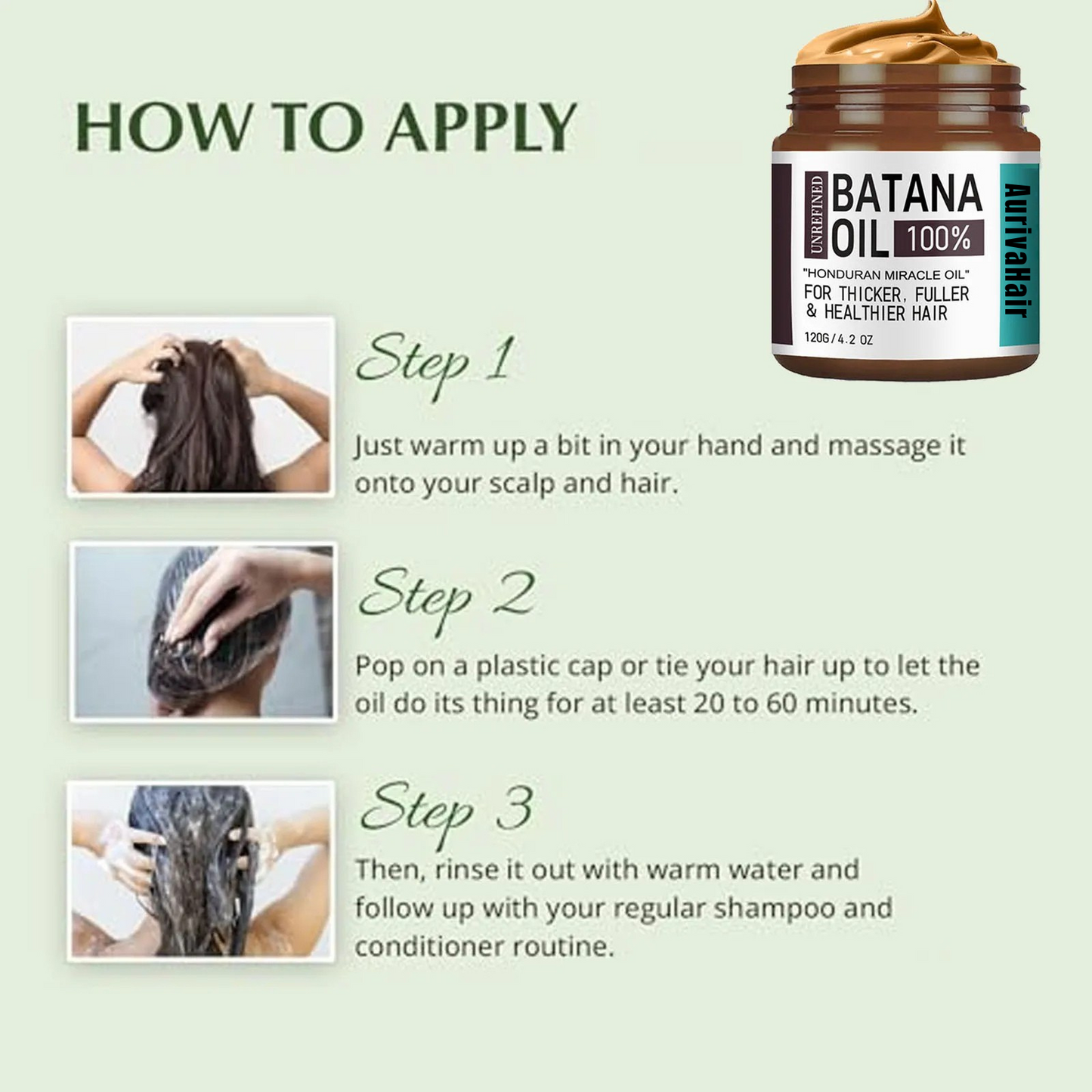100% Batana Natural Hair Growth Oil