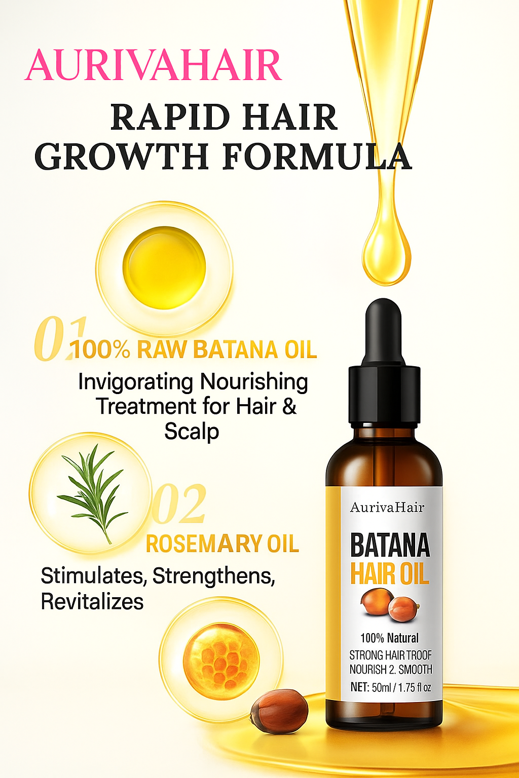 100% Natural Batana oil (Liquid)